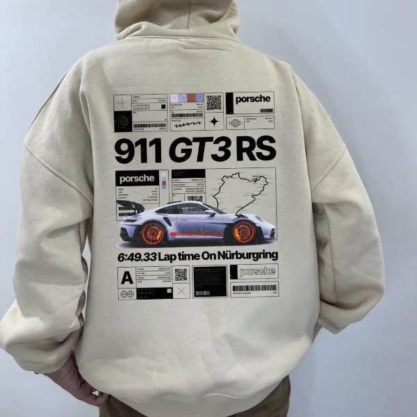 Classic Porsche 911 GT3 RS Hoodie, Unisex, Menswear, Street Racing Shirt, Car Hoodie, Boyfriend Gift Gildan Hoodie