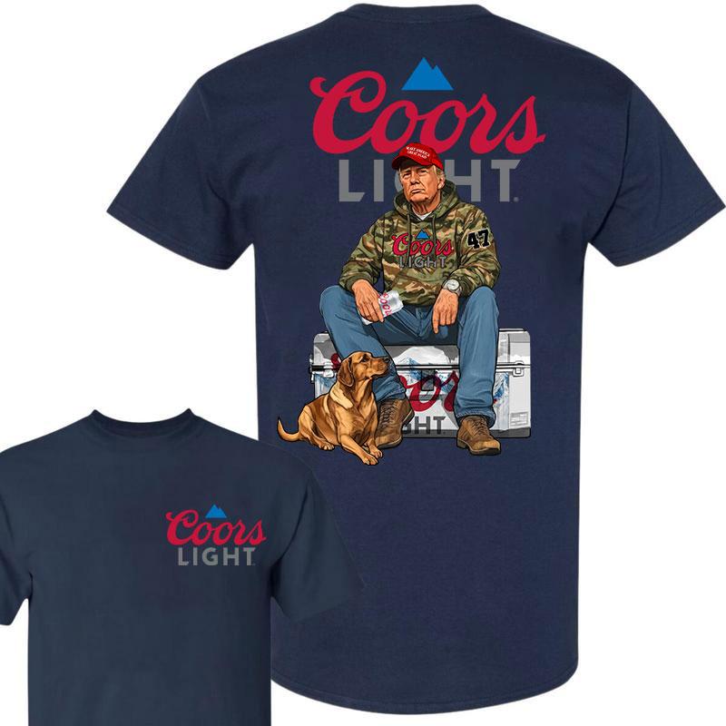 Coors Light Trump Hunting Camo Unisex shirt, Trump won 47th president Election 2024 shirt, Coors Light  Light Fuel Hand Drill Dog Hunt Tee, Trump With