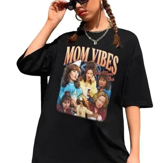 90Ã¢â‚¬â„¢S Mom Vibes Shirt, Funny Mom Tee, Cool Club Shirt , Mother's Day Gift, Unisex Short Sleeve Tee Shirt Cotton Fit