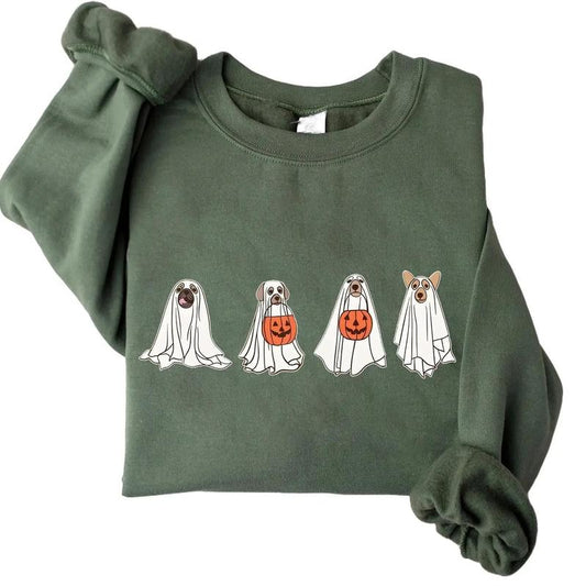 Cute Dogs Halloween Crewneck Sweatshirt Hoodie Tshirt, Halloween 2024 Gifts