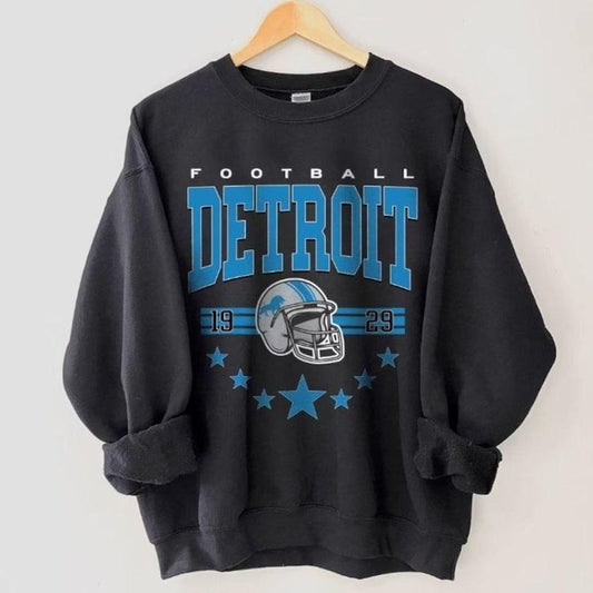 Detroit Football Shirt, Detroit Football Sweatshirt, Vintage Style Detroit Football shirt, Sunday Football Cotton