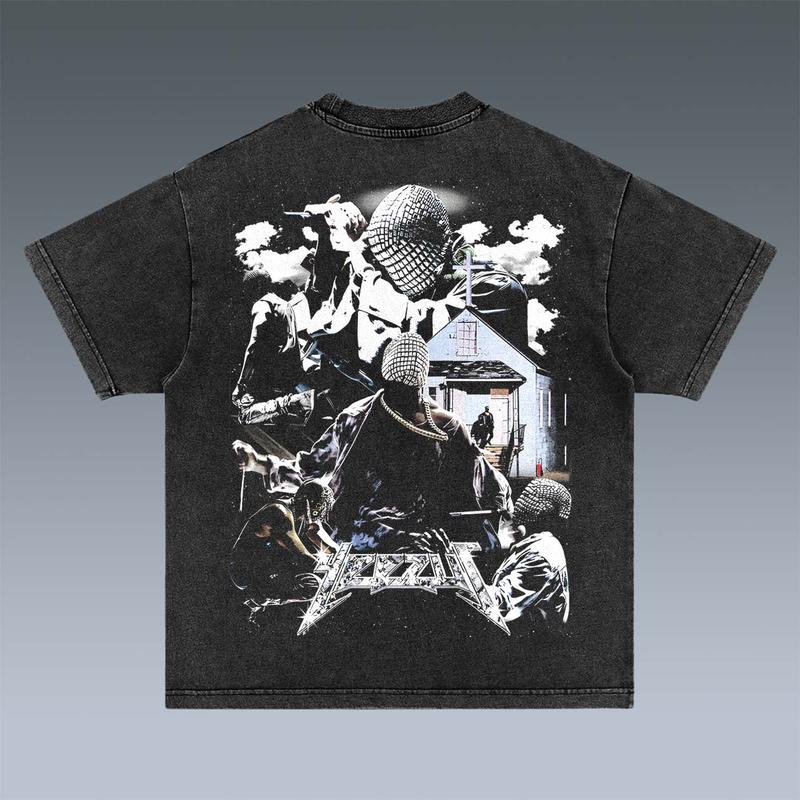 KANYE WEST BIG HEAD 2 SIDES Cotton Vintage Shirt To Match Sneaker Hiphop Clothing Rapper Merch Shirt, Hiphop Tour Concert 2024, Gift For Fan Y2K Aesth