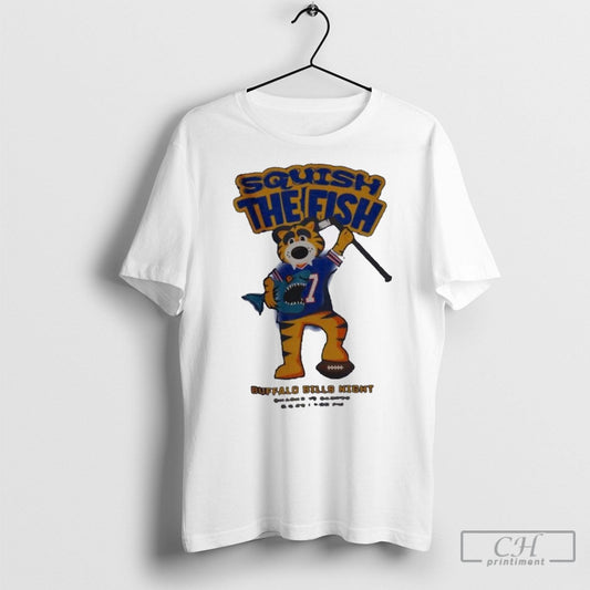 Squish The Fish Buffalo Bills Night Shark Vs Sabres 3 4 2025 T Shirt Sweatshirt Tee