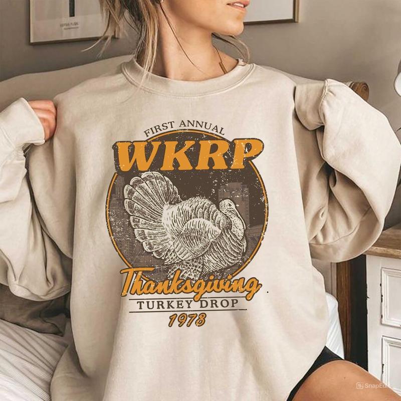 MS19 First Annual Thanksgiving Day Turkey Shirt, In Cincinnati Movie Sweater, Happy Thanksgiving Shirt Casual Top Womenswear