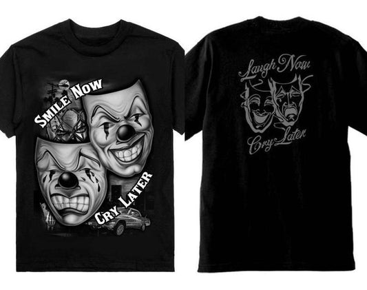 TFashion Graphic Tee T-shirt - Smile Now Cry Later Men Tshirt, For Men. Full Color Tshirt