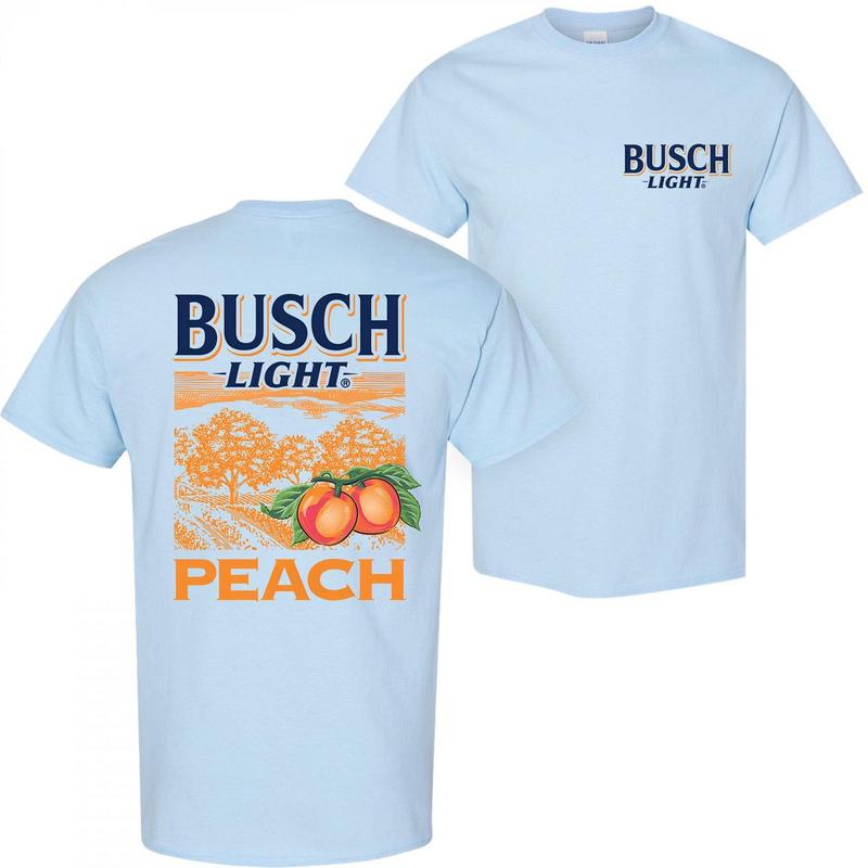 Busch Light Peach Scenic T-Shirt, Unisex T-shirt, Full Color, Menswear Top, For Him, For Her