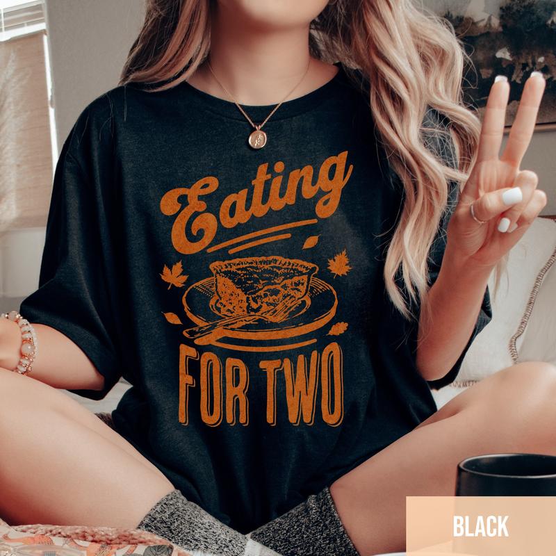Eating for Two Pregnancy Announcement Shirt, Pregnancy Reveal, New Dad Gift, Matching Sweatshirts, Congratulations Pregnancy Gift