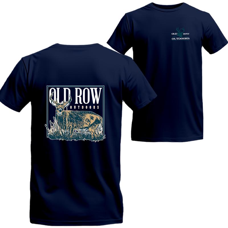 Old Row Outdoors Trophy Buck Graphic 2 Sides T-shirt, Old Row Short Sleeve Tee, Unisex Shirt, Menswear Top