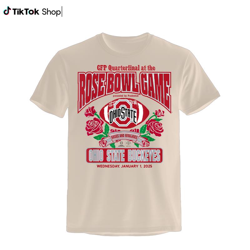 Ohio State University 2025 Rose Bowl Champions Shirt, Ohio State Buckeyes Rose Bowl CFP 2024 2025 Football Game TShirt