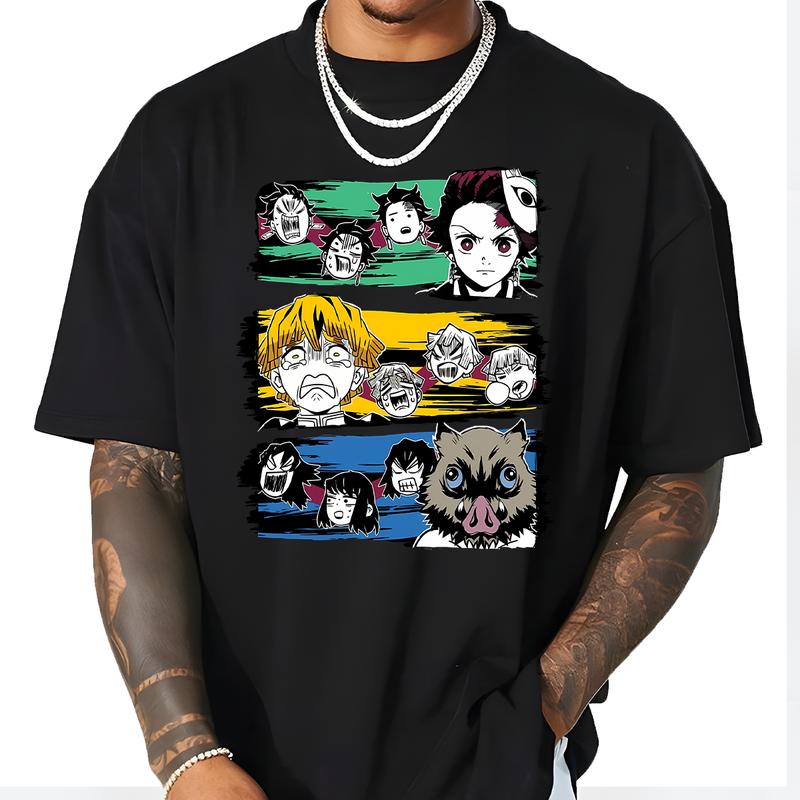 Demon Slayer team Shirt, Tanjiro Zenitsu Inosuke Shirt,Demon Slayer t-shirt, Kimetsu no Yaiba Shirt, Anime sweatshirt hoodie, Anime lover t-shirt Mens