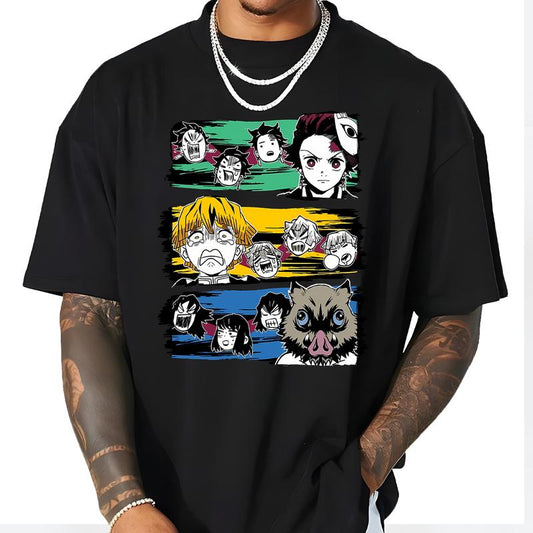 Demon Slayer team Shirt, Tanjiro Zenitsu Inosuke Shirt,Demon Slayer t-shirt, Kimetsu no Yaiba Shirt, Anime sweatshirt hoodie, Anime lover t-shirt Mens