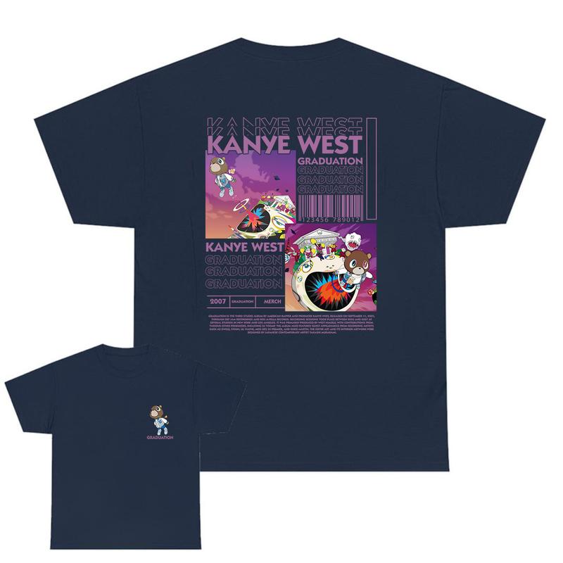 Kanyeee 2 sides Graduation T-Shirt, Full Color, Unisex T-Shirt, For Women, For Men