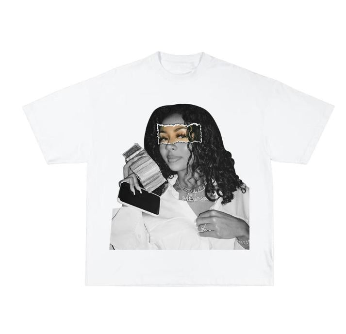 Mariahhh Big Face Trendy Tee Classic Cotton