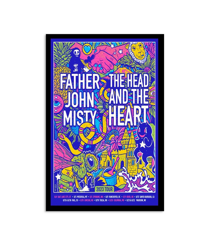 Augus The Head And The Heart & Father John Misty Tour 2023 Poster