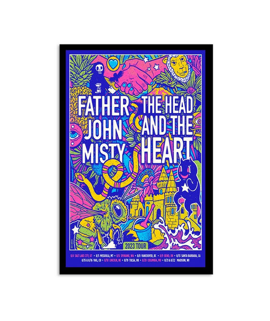Augus The Head And The Heart & Father John Misty Tour 2023 Poster