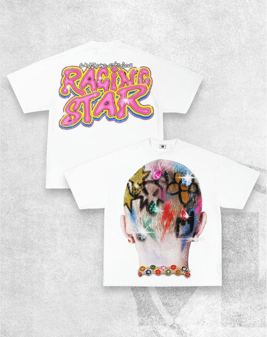 Y2K Graphic Ragging Back Of Head Personalize Printed TshirtSweater Casual Cotton