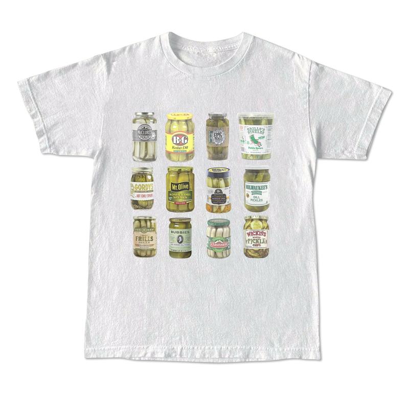 Vintage Canned Pickles 90s T-Shirt, Retro Pickle Graphic Shirt, Pickle Lovers Y2k Aesthetic Shirt,  Unisex Shirt, 2000s Tee Menswear Top Menswear Top