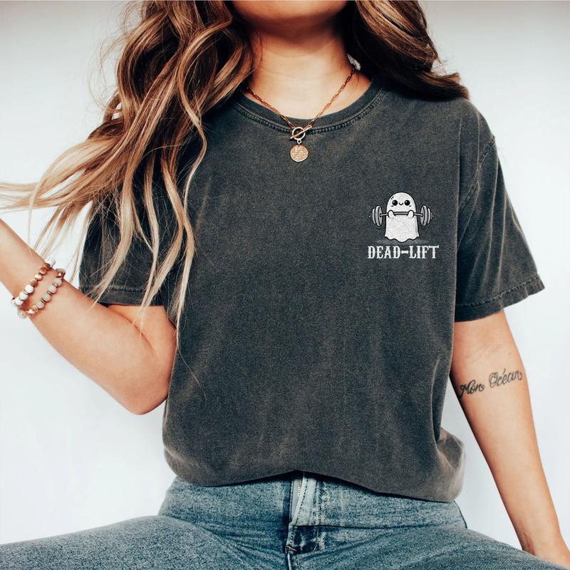 Dead Lift Ghost Shirt, Gym Halloween Shirt, Funny Gym Halloween Tee, Fitness Lover Halloween Sweatshirt, Ghost Halloween T-Shirt, Gym Lover Shirt, Cut