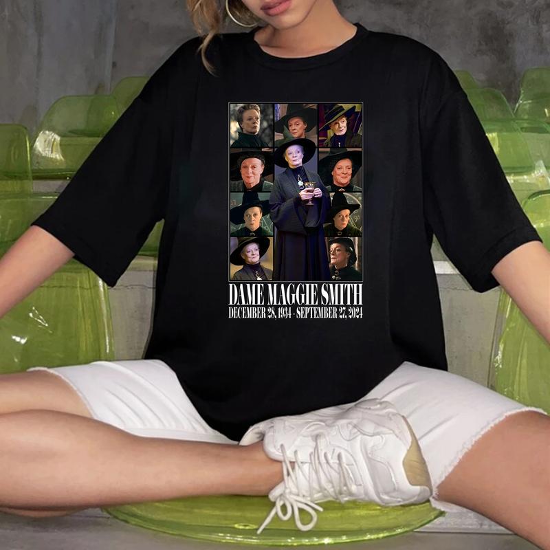 HP Rest In Peace McGonagall Professor Unisex Sweatshirt Hoodie Shirt Cotton Relaxed Fit, Dame Maggie Smith T-Shirt, Harry Tee