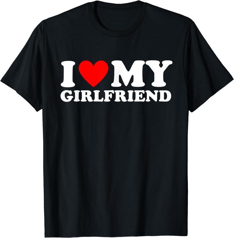 I Love My Girlfriend Shirt, Boyfriend Gift, I Heart My Girlfriend Shirt, Retro Shirt For Couple, Funny Valentine's Gift, Classic Unisex T-Shirt, Gifts