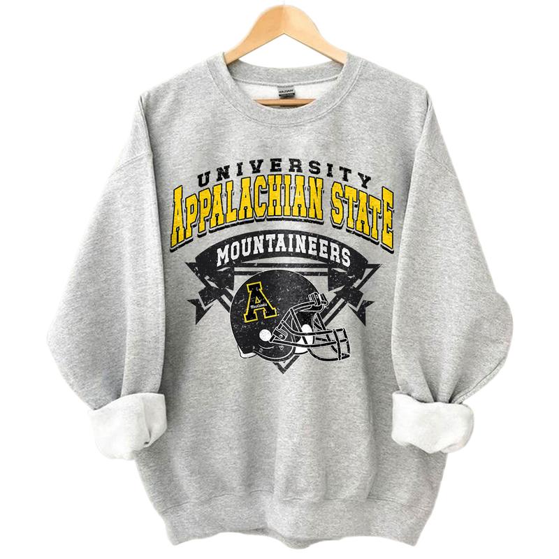 Vintage Appalachian State Mountaineers NCAA Football Team Shirts, Graphic University Appalachian State Sport Team Shirt, Gift Top Unisex Cotton Shirt For Fan,Men, Women