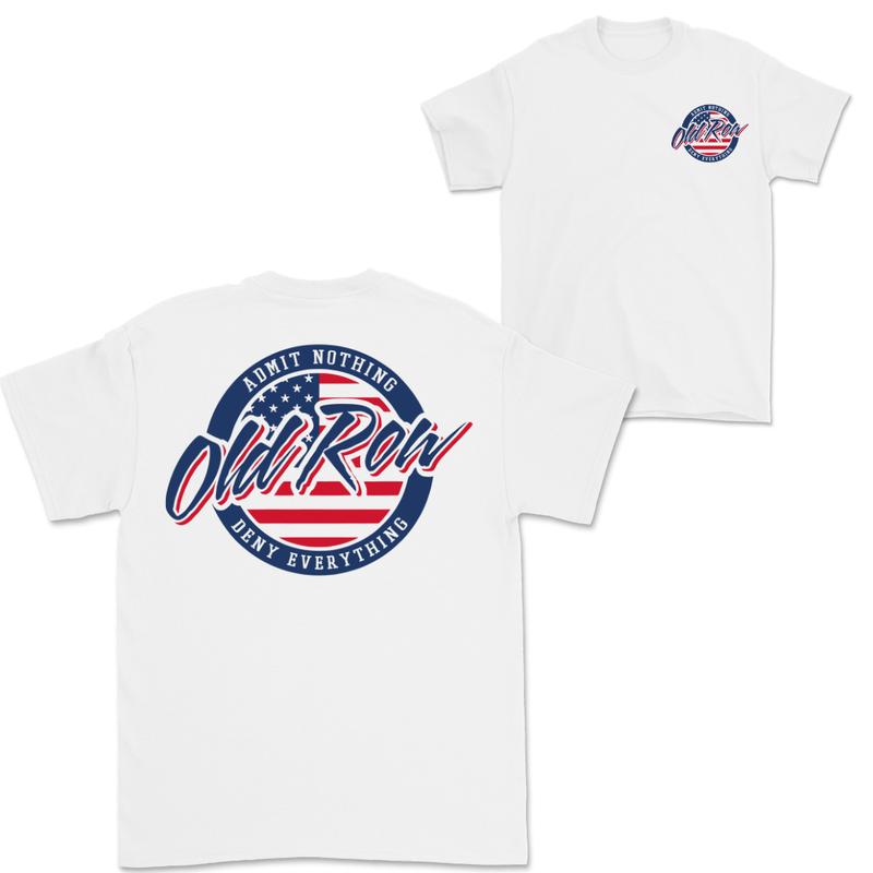 Graphic Old Row Retro Circle Double Sided T-Shirt, Summer Tee, For Men, For Women