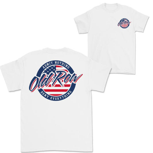 Graphic Old Row Retro Circle Double Sided T-Shirt, Summer Tee, For Men, For Women