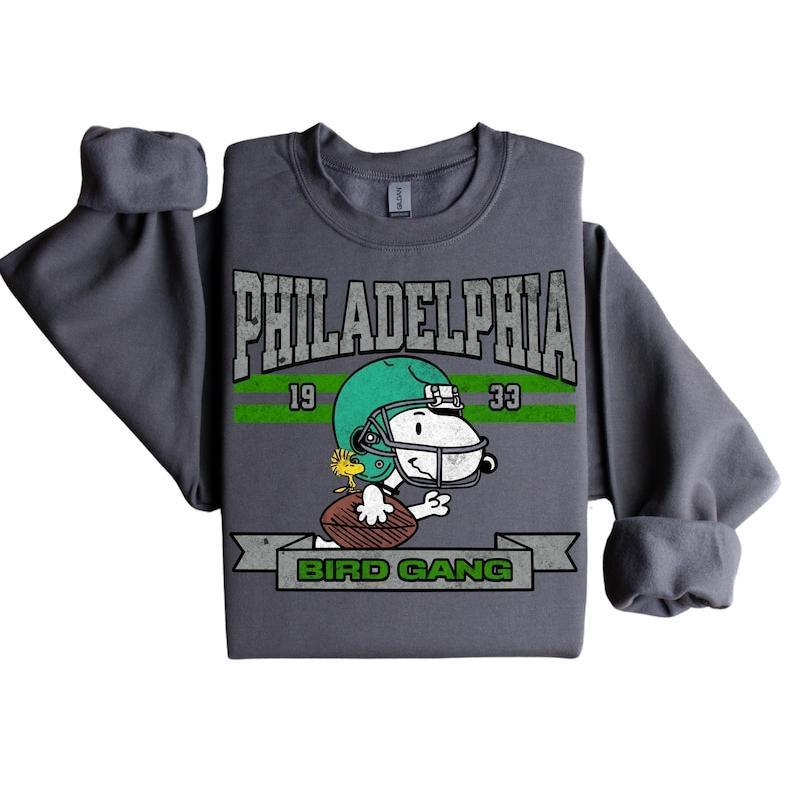 Snopy Football Eagles Sweatshirt, Peanuts Fan Gift, Football Apparel, Unisex Crewneck Sweatshirt, Sports Shirt, Philly Peanuts Sweatshirt