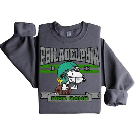 Snopy Football Eagles Sweatshirt, Peanuts Fan Gift, Football Apparel, Unisex Crewneck Sweatshirt, Sports Shirt, Philly Peanuts Sweatshirt