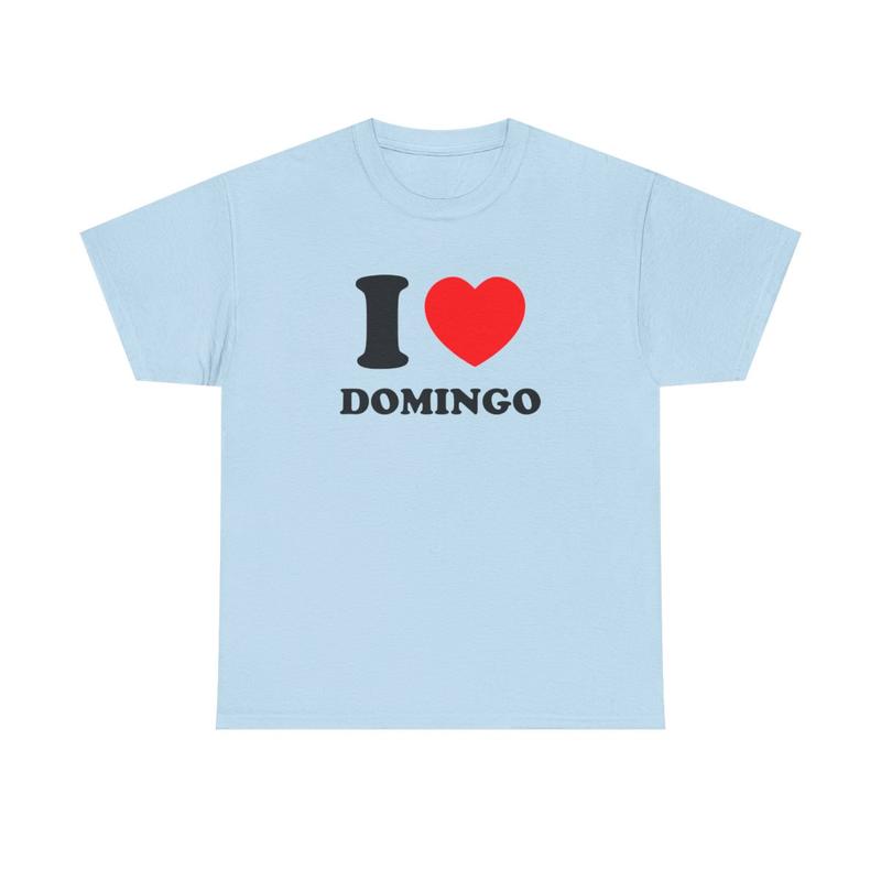 I Heart Domingo Unisex Heavy Cotton Tee - SNL - Funny Shirt - Comedian Shirt - Celebrity T Shirt - Direct from Domingo - Gift for Men and Women
