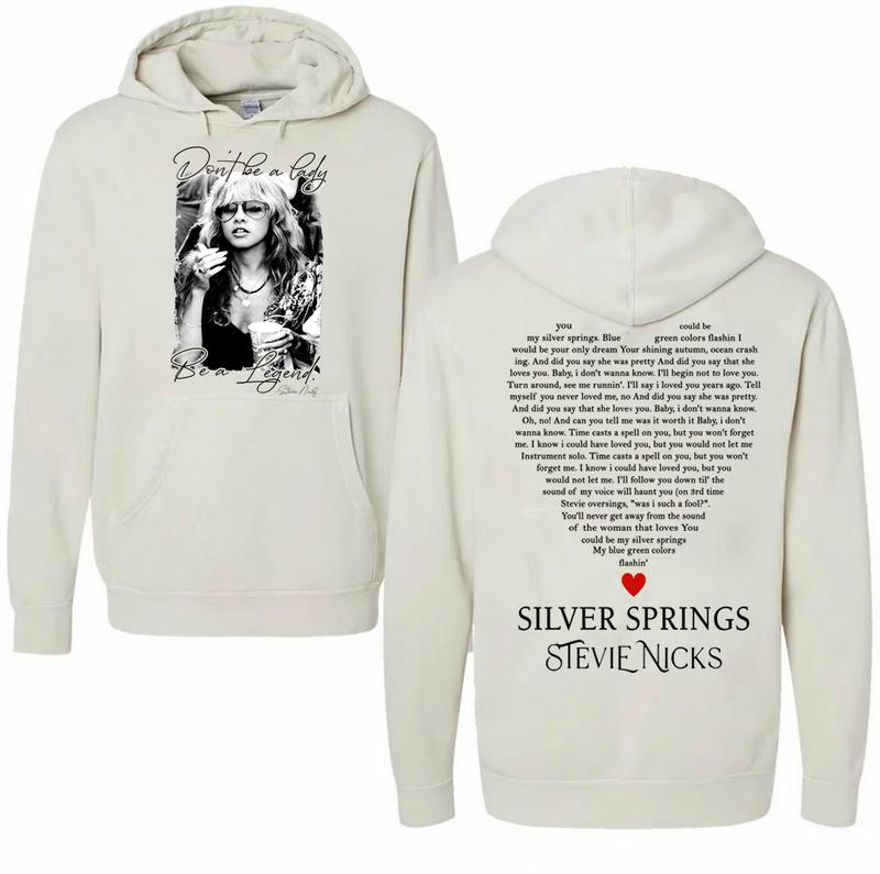 Stevie Vintage T-shirt, Don't Be A Lady Be A Legend 2 Side Sweatshirt, Music Concert Hoodie, Gift For Women and Man Unisex Shirts Womenswear Cotton