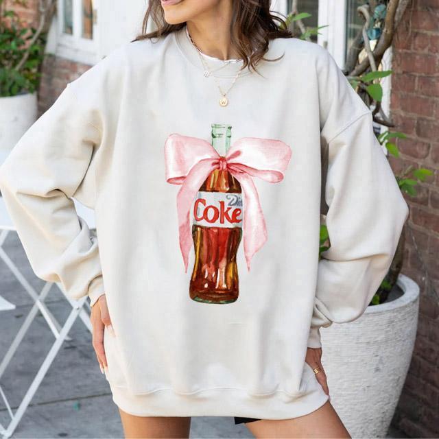 Diet Coke Bow Sweatshirt, Coquette Diet Coke Sweatshirt, Coke Pink Bow Tee, Diet Dr Coke Bow Sweater, Trendy Cute Coke Crewneck, Coke Lover Sweater, D