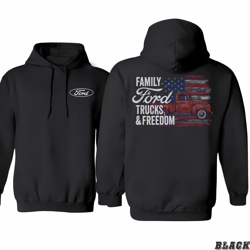 Ford - F-1 Freedom Truck Hoodie, Find Your Signature Look, Choose Your Hue, Wear It Your Way, Cozy & Warm, Every Body, Classic Cotton, Unisex