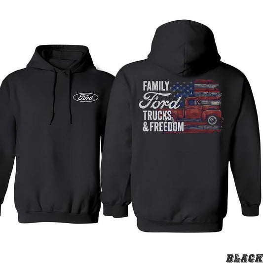 Ford - F-1 Freedom Truck Hoodie, Find Your Signature Look, Choose Your Hue, Wear It Your Way, Cozy & Warm, Every Body, Classic Cotton, Unisex