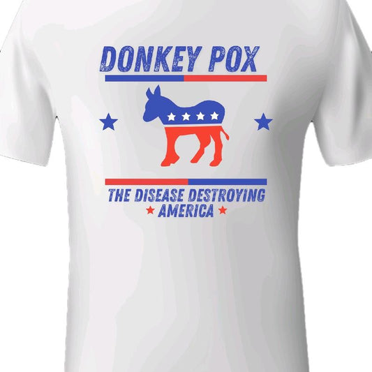 Donkey Pox T-Shirt - Satirical Take on Current Events - Tee, Menswear Casual Top Underwear t shirt funny meme