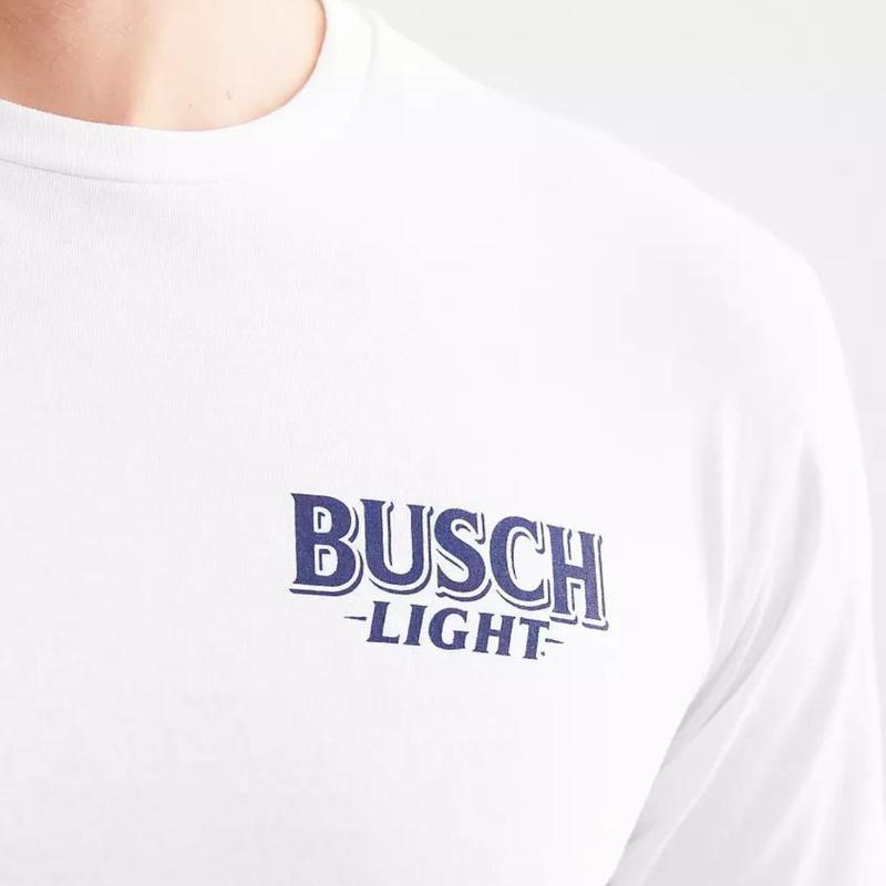 Busch Light - Busch Light Can 2-sided T-shirt, Casual Graphic Round Neck T-shirt for Summer, Fashion Top for Daily Wear,  For Men, For Women