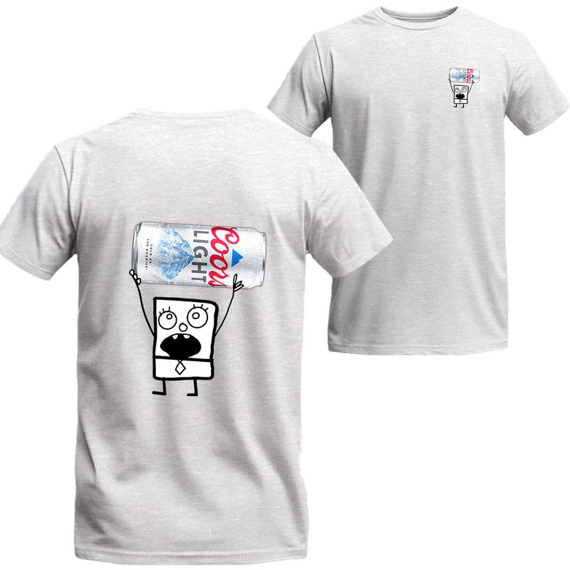 Doodlebob Coors Light Unisex T-shirt, Coors Short Sleeve Tee, Unisex Shirt, Menswear Top, beer shirt, drinking shirt