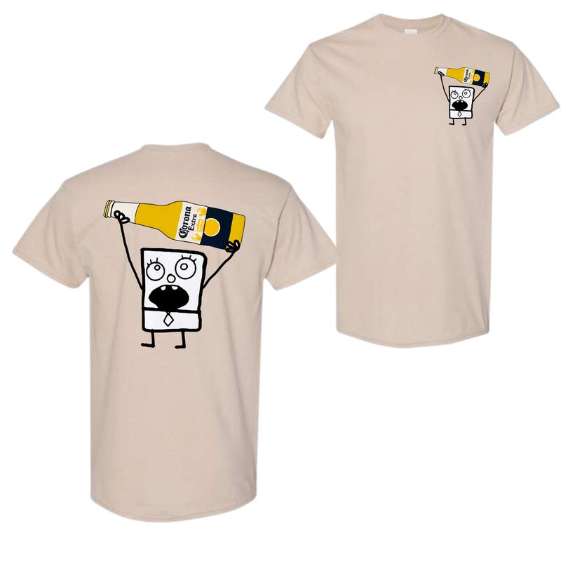 Corona Doodlebob Shirt, SpongeBob T-shirt, Corona Tee, Gift For Boyfriend, Funny Shirt, Meme Shirt