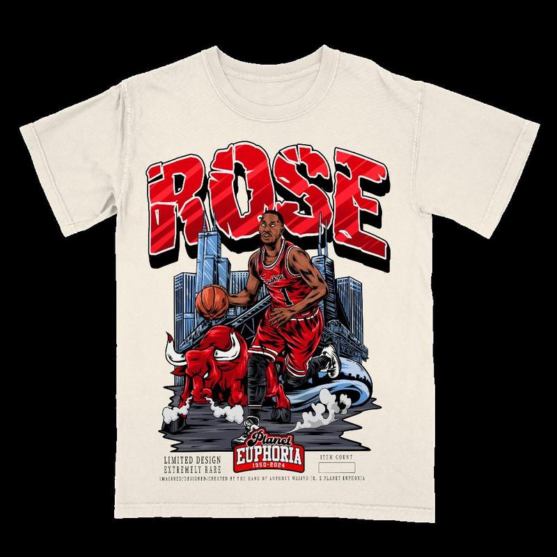 Derrick Rose Euphoria Planet Shirt, Basketball Shirt, Graphic T-shirt ,Gift For Women, Gift For Men, Fall tee Crewneck Clothing Cotton Menswear