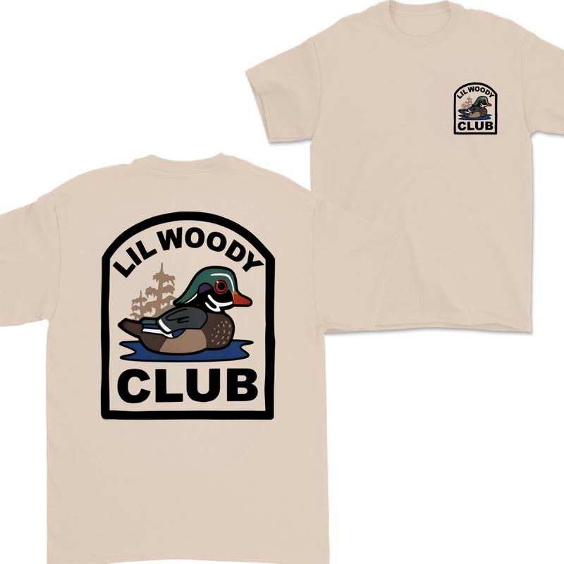 Lil Woody Club SHort  Sleeve Tee ,Vintage T-shirt - Unisex, T-shirt 2 side - T-shirt For Men , Unisex T-shirt, Classic Cotton