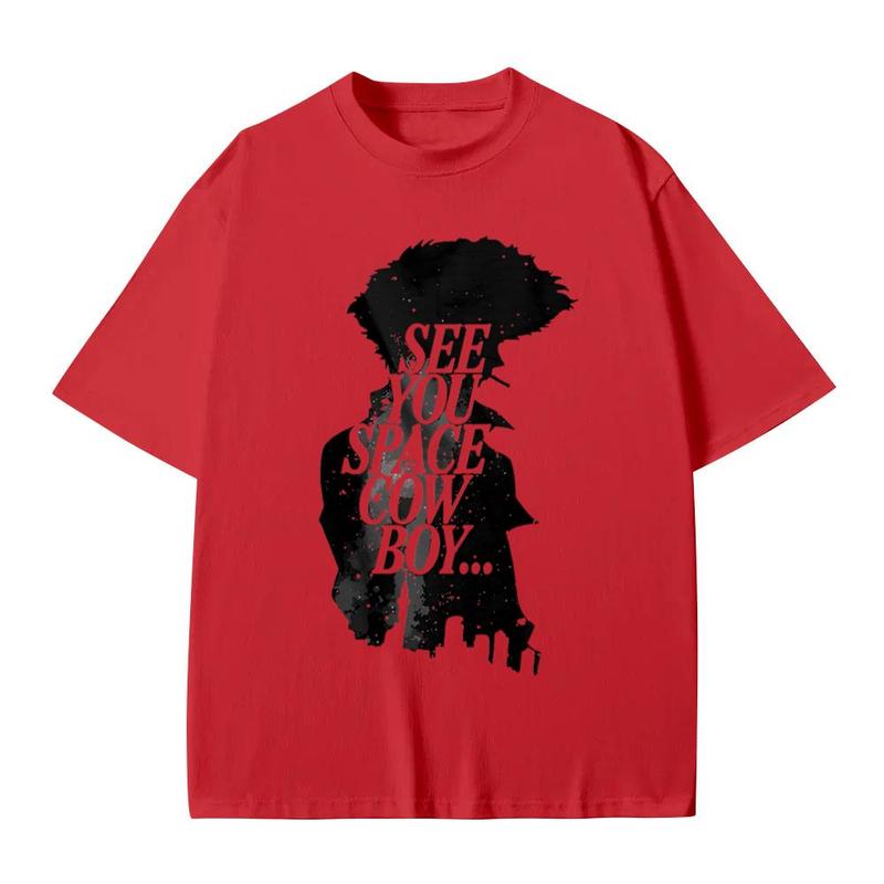 COWBOY BEBOP Shirt, Retro Anime Tshirts, Vintage Streetwear Spike Spiegel Shirt Cotton Menswear