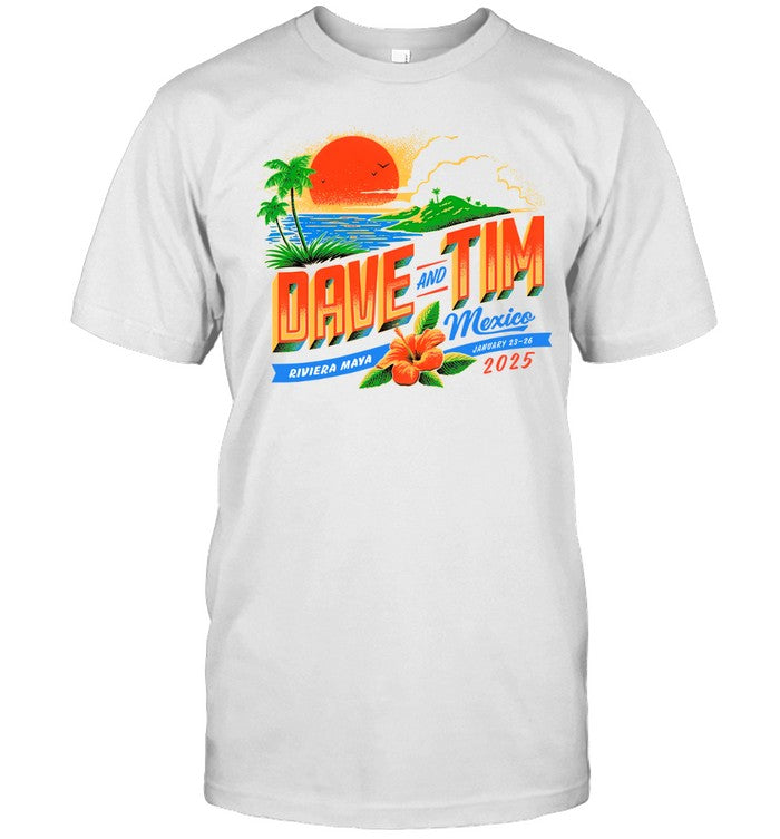 Limited T Shirt Dave Matthews And Tim Reynolds Riviera Maya, MX Sunset 2025