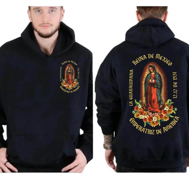 Guadalupe 2 Sides Hoodie, Virgen Maria Hoodie, La Morenita Hoodie Unisex