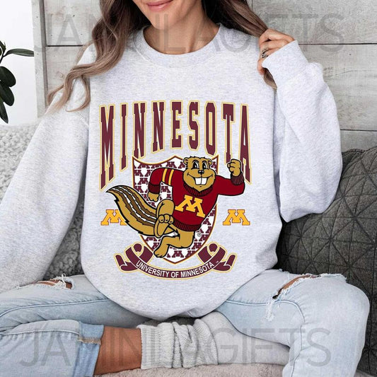 Vintage Minnesota Golden Gophers Sweatshirt, University Of Minnesota Shirt, Game day Shirt, Minnesota Golden Womenswear
