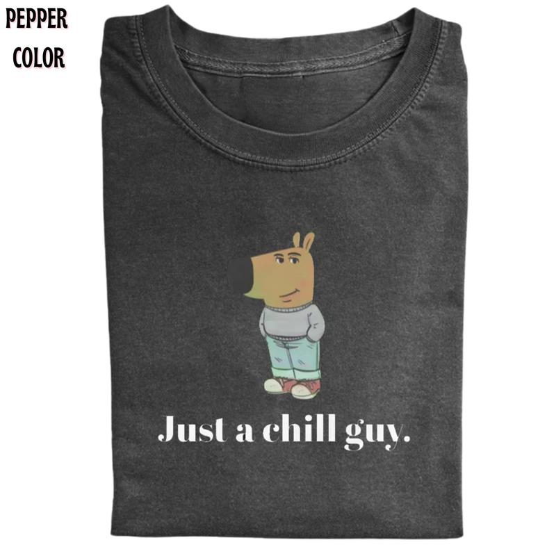 Just a chill guy T-shirt, funny graphic tees, vintage tees Menswear Top