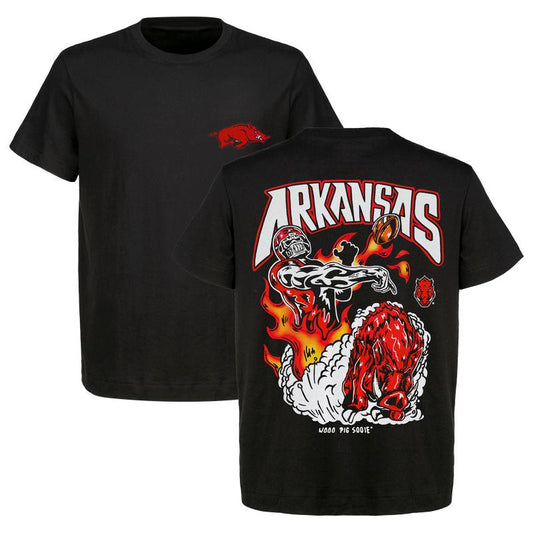 Warren Lotas - Arkansas Razorbacks Football - Dead Man's Football Graphic T-Shirt for Men and Women - Ideal for Game Days, Stylish Team Apparel.