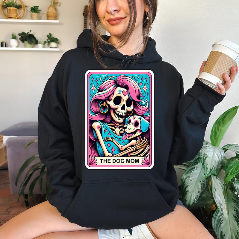 The Dog Mom - Unisex Crewneck Sweatshirt - Print is Sublimation, Tarot, Gift Idea, Relaxed Fit, Casual Apparel