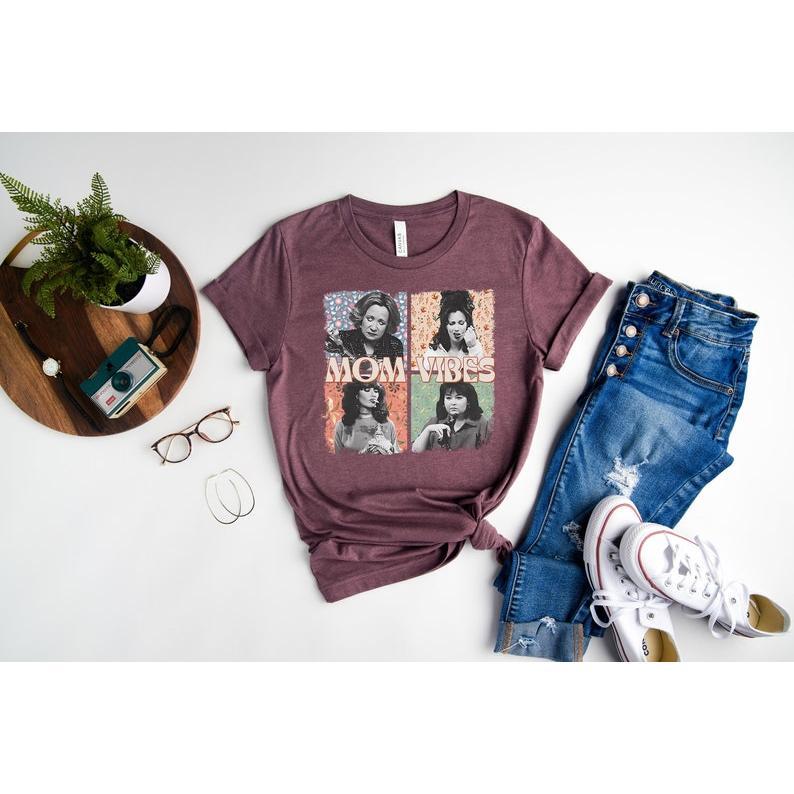 Mom Vibes Shirt, Funny Mom Shirt, Mom Life Shirt, Trendy Funny Mom T-Shirt, Retro Mother Shirts, Mother's Day Gift, Cool Mom Gifts  sweater and hoodie