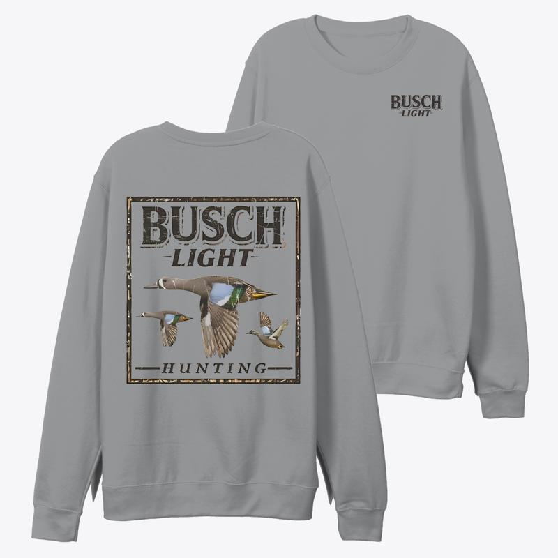 Unisex Sweatshirt - Busch Light Hunting Camo Duck Shirt, Unisex Shirt, Full Color Shirt, For Men, For Women Menswear Day Hoodie Love