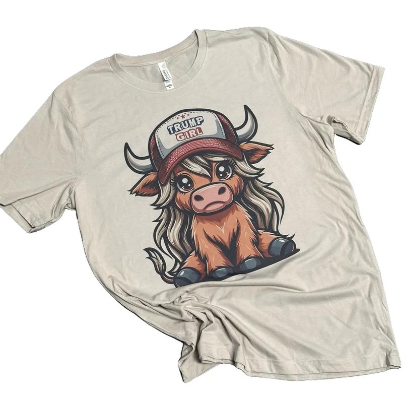 Trump Girl Highland Cow Unisex Tshirt or Sweatshirt